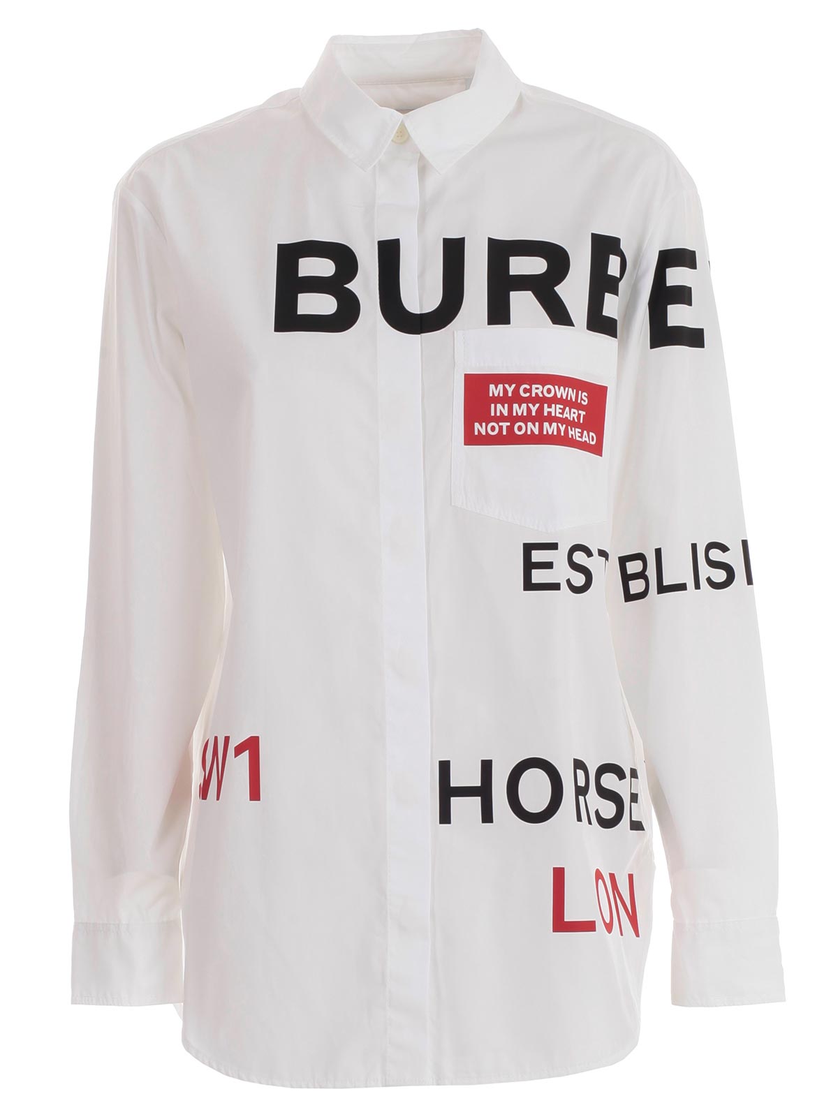 white burberry shirt
