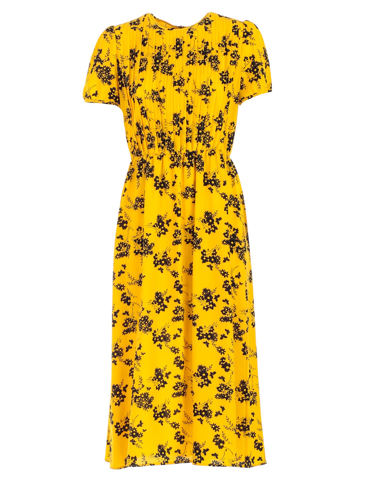 michael kors yellow and black dress